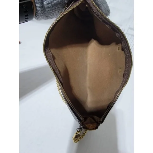 Authentic Louis Vuitton Monogram Canvas Eva Pochette Bag Brown - Picture 15 of 15